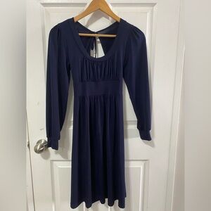FLAWLESS | Robin K. Navy Open Back Midi Dress - Size S - Made in USA